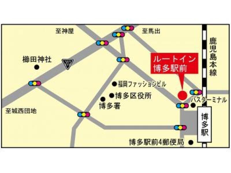 Hotel Route-Inn Hakata Ekimae -Hakataguchi- Fukuoka  Dış mekan fotoğraf